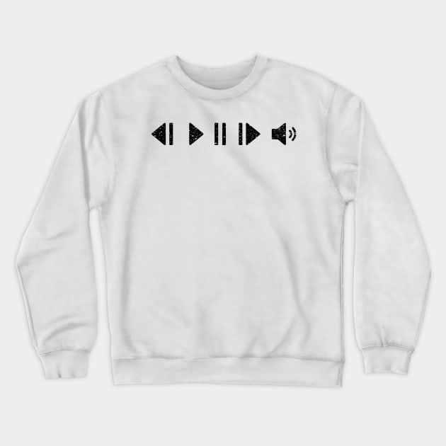 Black Music Controls Crewneck Sweatshirt by ariel161